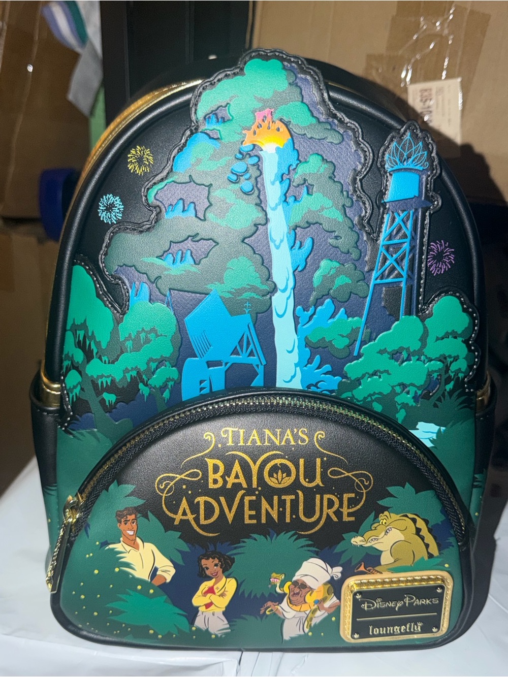 Disney Tiana's Bayou Adventure Mini Backpack - Green/Black/Gold
